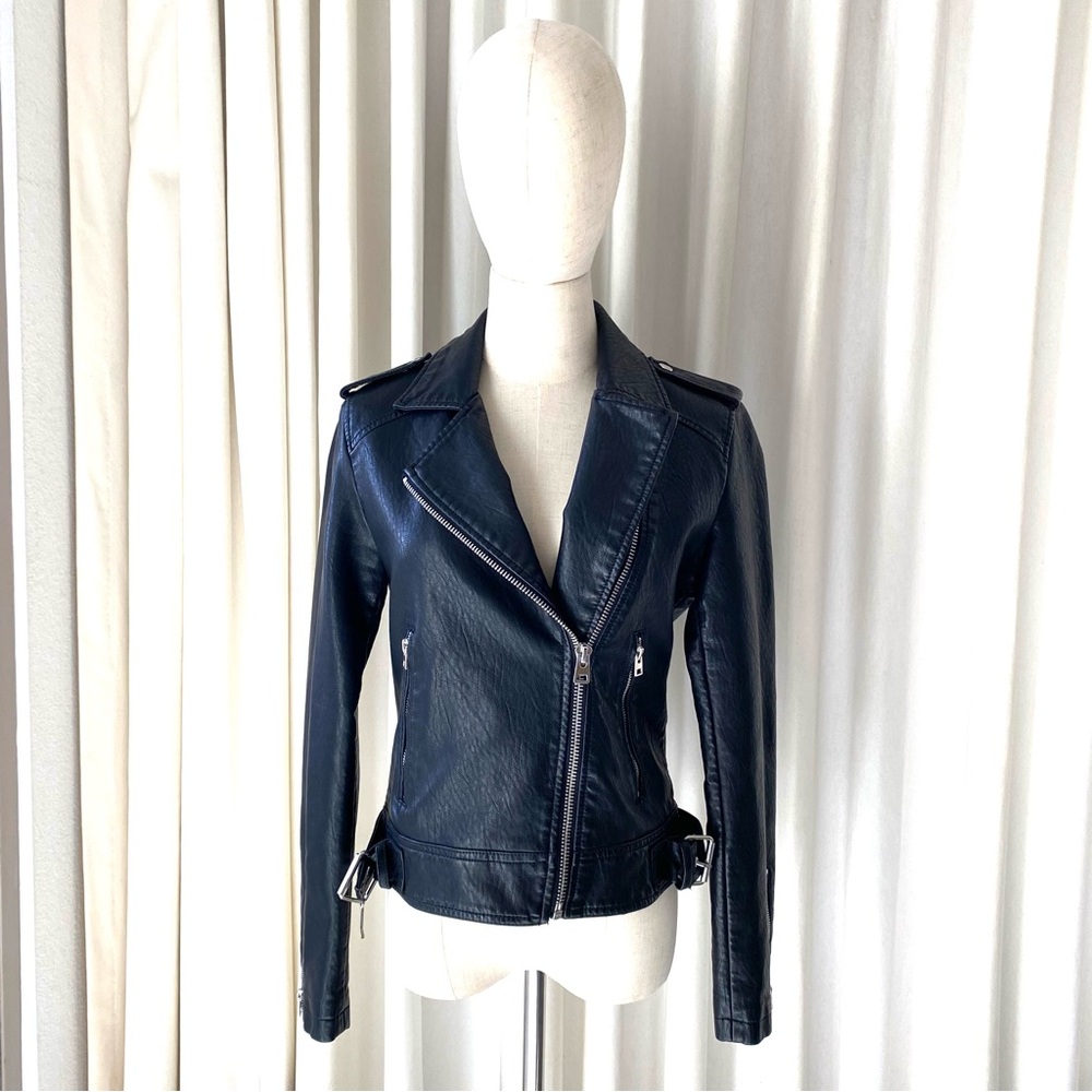 Topshop | Black | Faux Leather Jacket| Size 6
